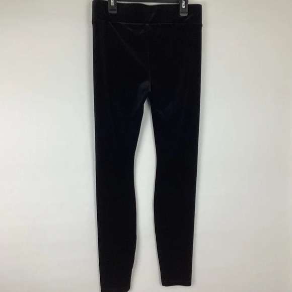 J. Crew Stretch Velvet Leggings Size Small S Pull On Ankle Black Soft - Picture 4 of 6